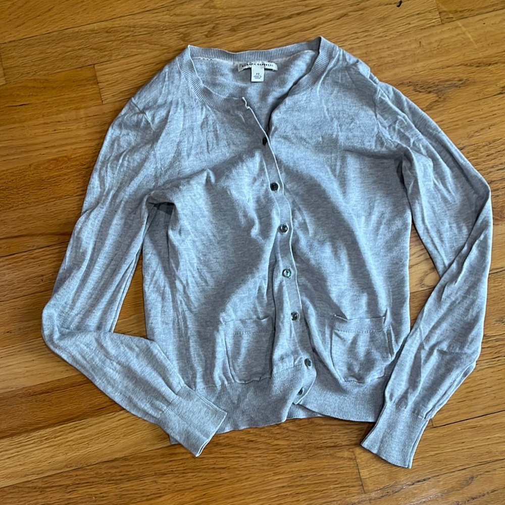 Banana republic grey thin cardigan